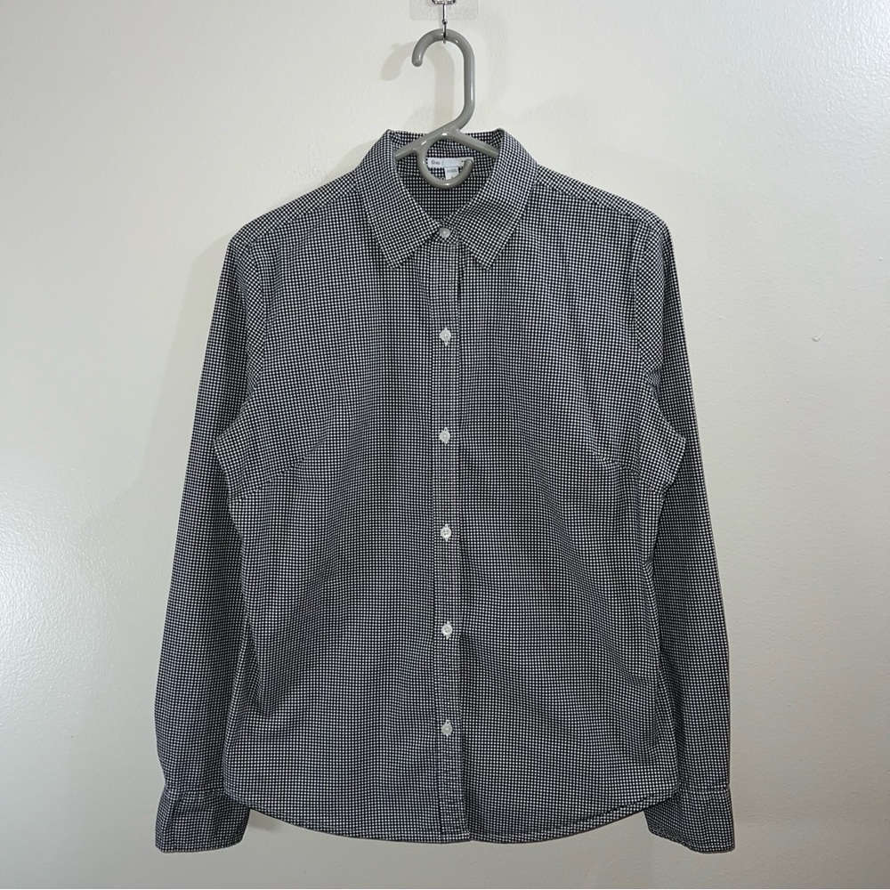 Gap black & white gingham blouse women’s size large
